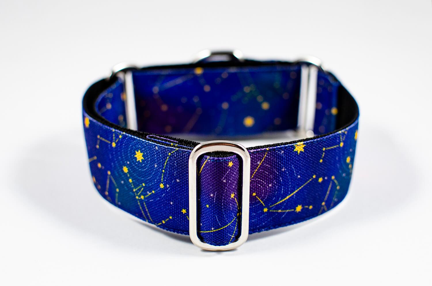 stardust blue martingale dog collar