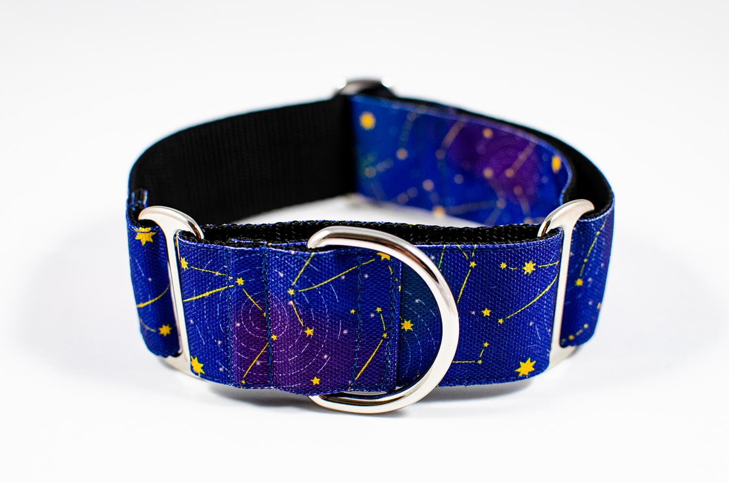 stardust blue martingale dog collar